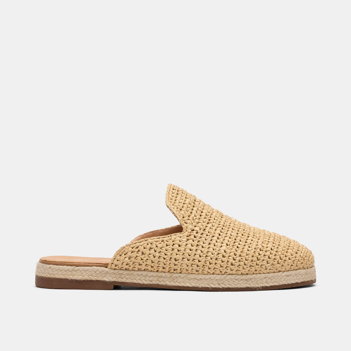 Marc Nolan Bahia Tan Raffia Mule